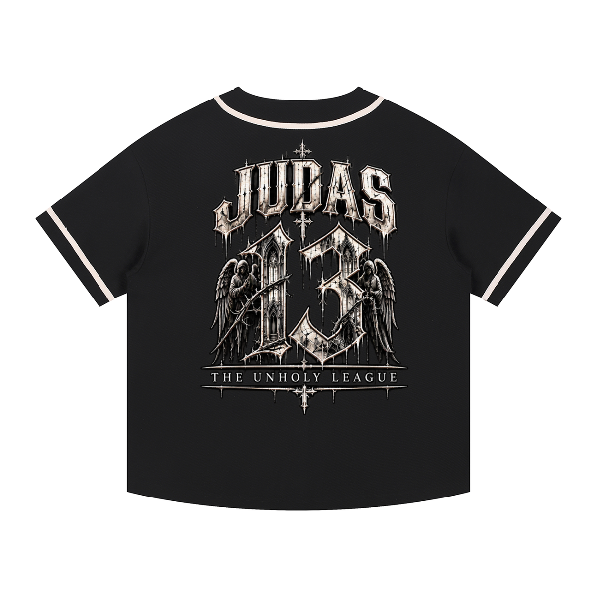 THE UNHOLY LEAGUE- Piped Button-Up Jersey