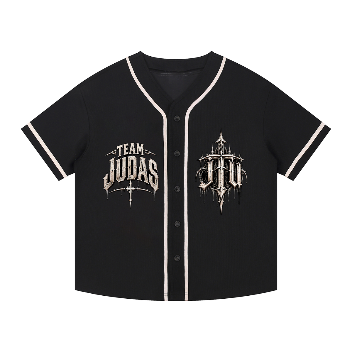 THE UNHOLY LEAGUE- Piped Button-Up Jersey